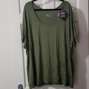 Ava & Viv Scoop Neck t-shirt 4x